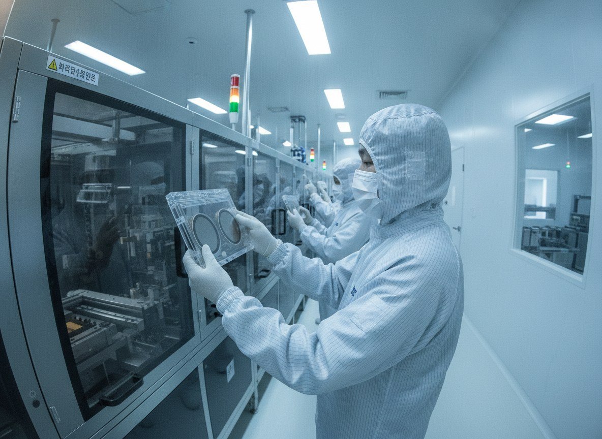 Il·lustració editorial de El benefici de xips de Samsung es dispara 250 vegades per l'escassetat de memòria per a IA