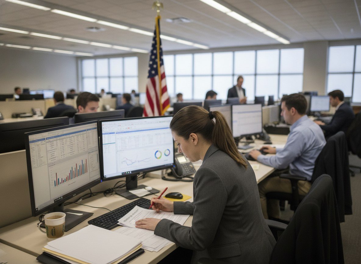 Il·lustració editorial de ServiceNow i Salesforce disparen en borsa arran d'una onada de contractes d'IA amb el govern dels EUA, inclòs un de 6.990 milions per a Oracle al Pentàgon