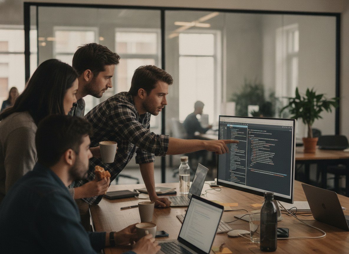 Il·lustració editorial de Salesforce trasllada els agents programadors al xat de l'equip: Slack Code els fa treballar a la vista de tothom