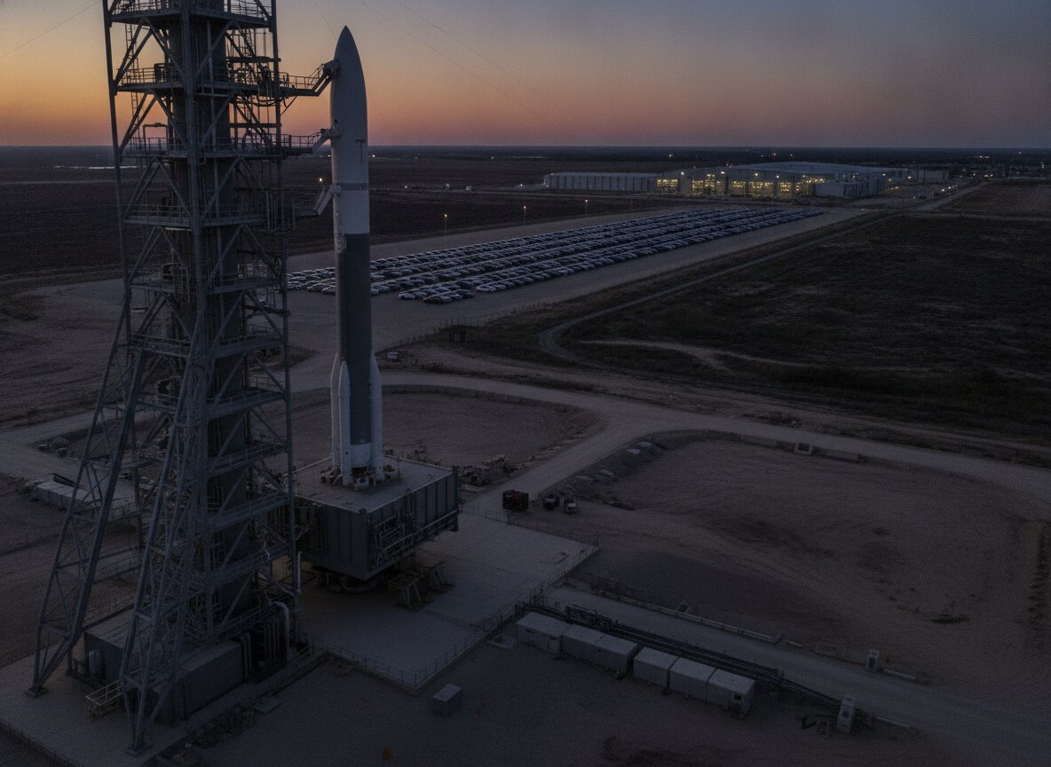 Il·lustració generada amb IA: SpaceX, que ja inclou xAI, i Tesla estudien fusionar-se en una operació d'uns 3,5 bilions de dòlars