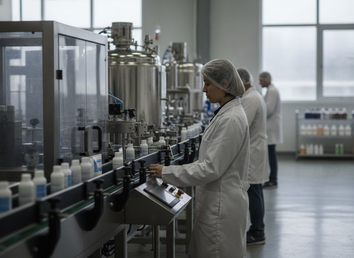 Il·lustració editorial de La taiwanesa TCI invertirà 20 milions d'euros en la seva primera fàbrica europea a l'Hospitalet, amb gestió de producció basada en IA