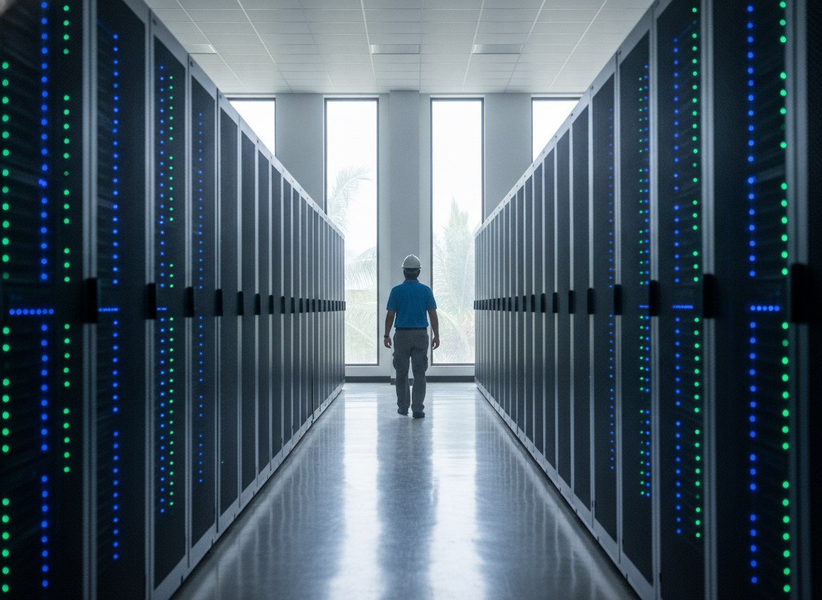 Il·lustració generada amb IA: Tencent lloga a Oracle uns 100.000 xips d'IA per 7.000 milions de dòlars en centres de dades del sud-est asiàtic