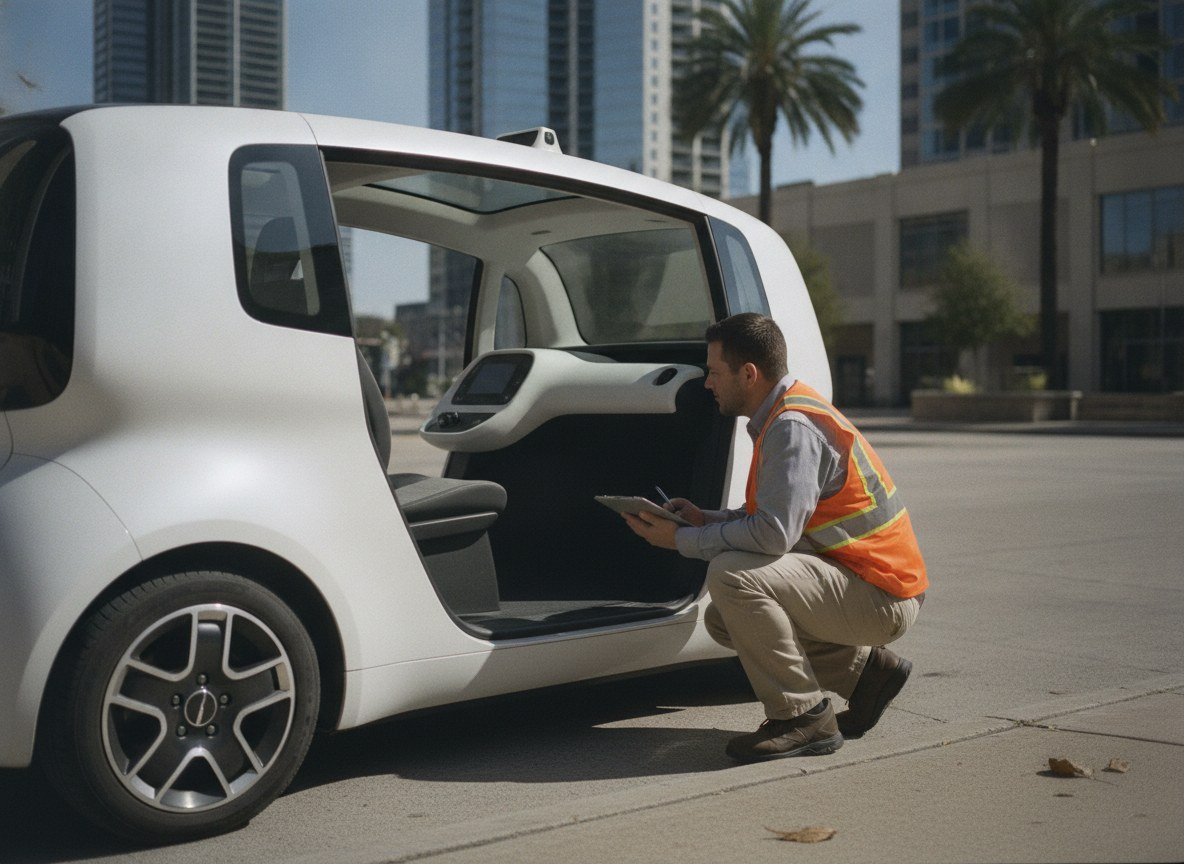 Il·lustració editorial de ACTUALITZACIÓ: un dia després que Tesla estrenés el Cybercab sense volant, els reguladors nord-americans obren una investigació