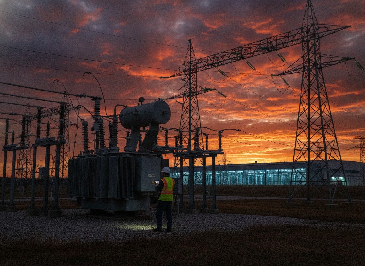 Il·lustració editorial de La Casa Blanca amplia a 200 empreses i estats el pacte perquè les tecnològiques, no els consumidors, paguin la factura elèctrica de la IA