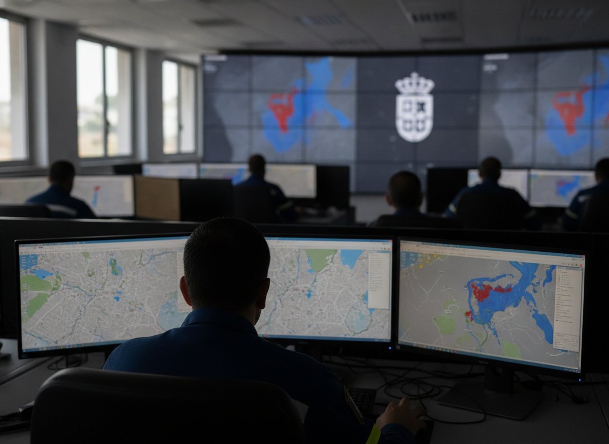 Il·lustració generada amb IA: València busca empreses que provin solucions d'IA per a inundacions, incendis i alertes a la ciutadania, amb 10.000 euros per projecte