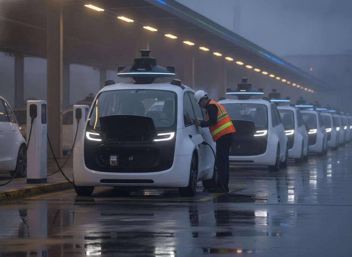 Il·lustració generada amb IA: Waymo amplia fins a 5.000 milions de dòlars el seu primer préstec privat, després de veure l'interès dels prestadors
