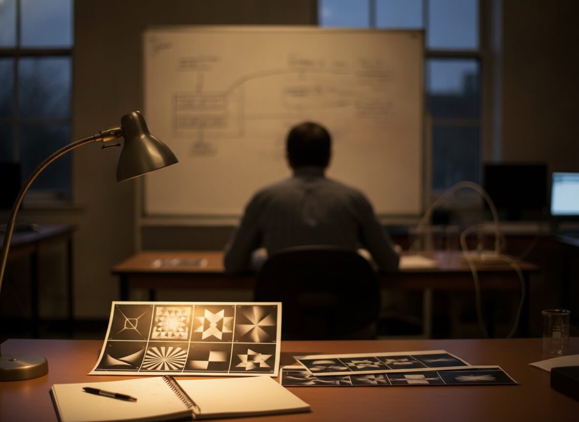 Il·lustració generada amb IA: Una xarxa neuronal que desactiva unitats a l'atzar mentre s'entrena reconeix millor imatges amb soroll, segons un estudi a «Patterns»