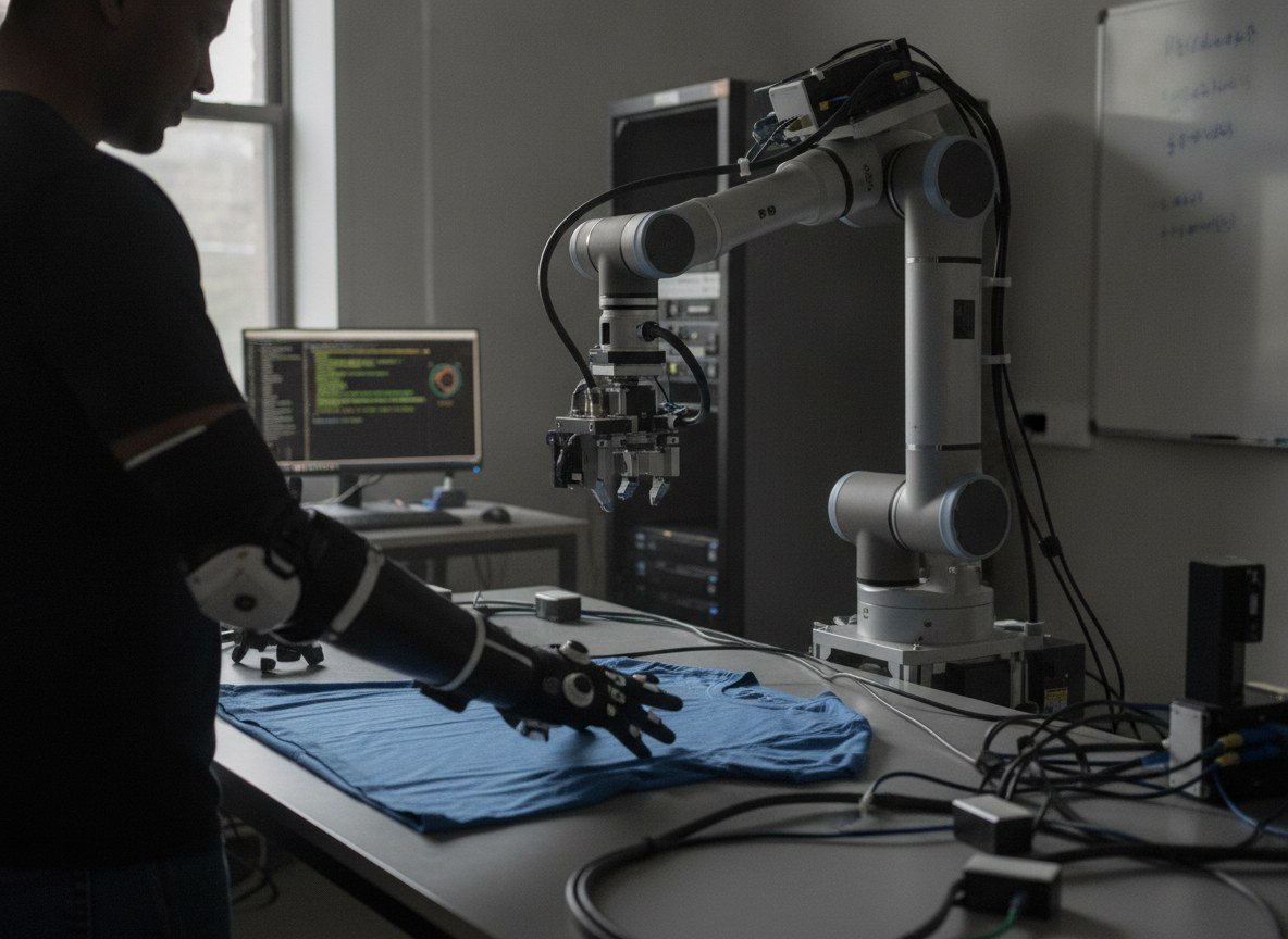 Il·lustració editorial de Una start-up que fa teleoperar tasques domèstiques a persones per entrenar robots s'acosta als 1.200 milions de dòlars de valoració
