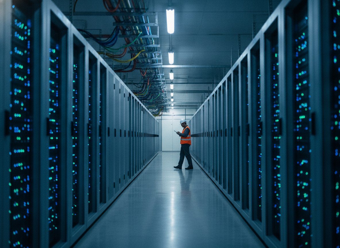 Il·lustració editorial de El ministeri d'indústria xinès es marca l'objectiu de quadruplicar la seva capacitat de còmput d'IA fins als 9.800 exaflops el 2030