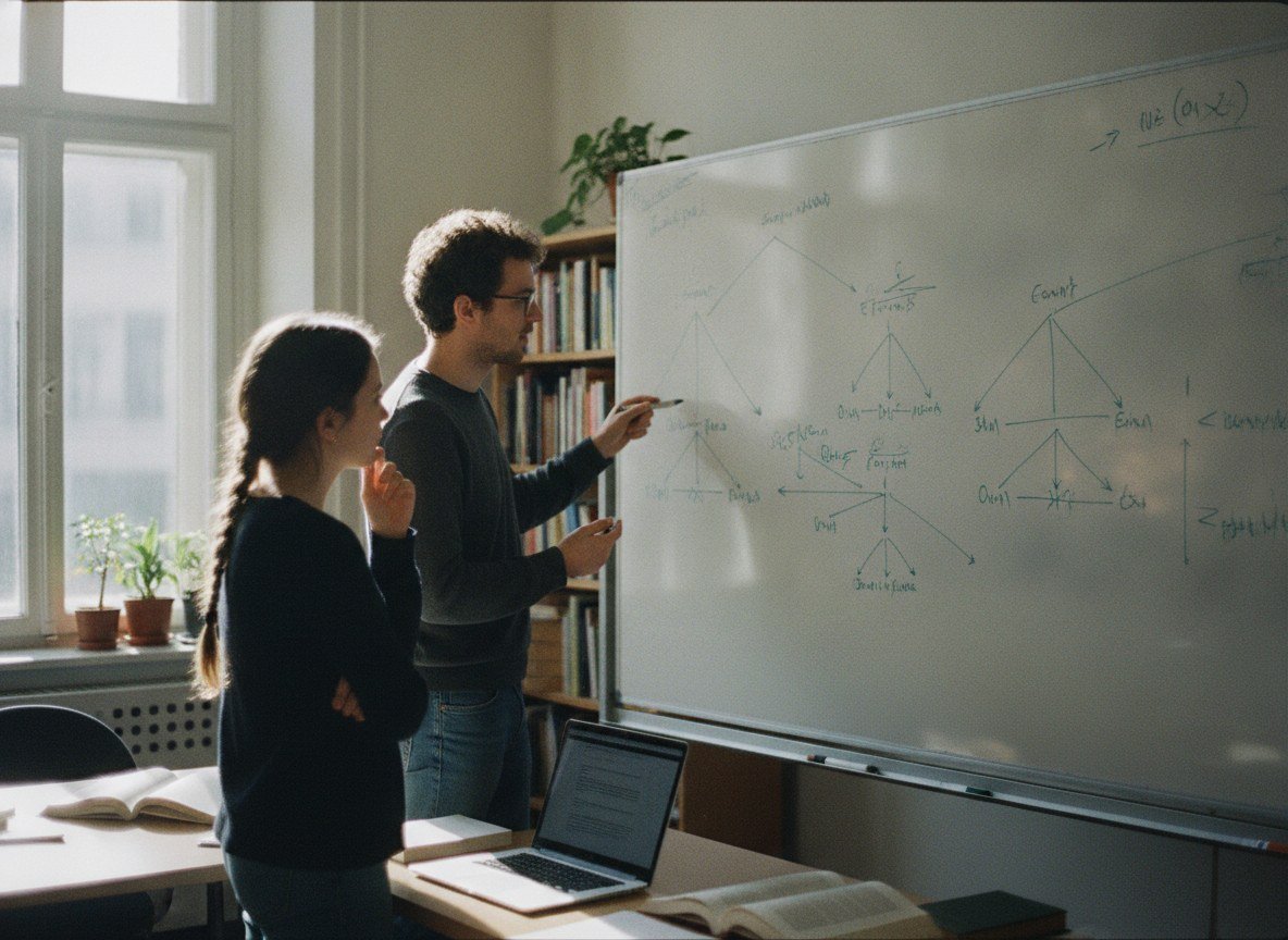 Il·lustració generada amb IA: Un estudi de Yale i Microsoft apunta que els models de llenguatge organitzen la informació per rols i continguts, com una gramàtica