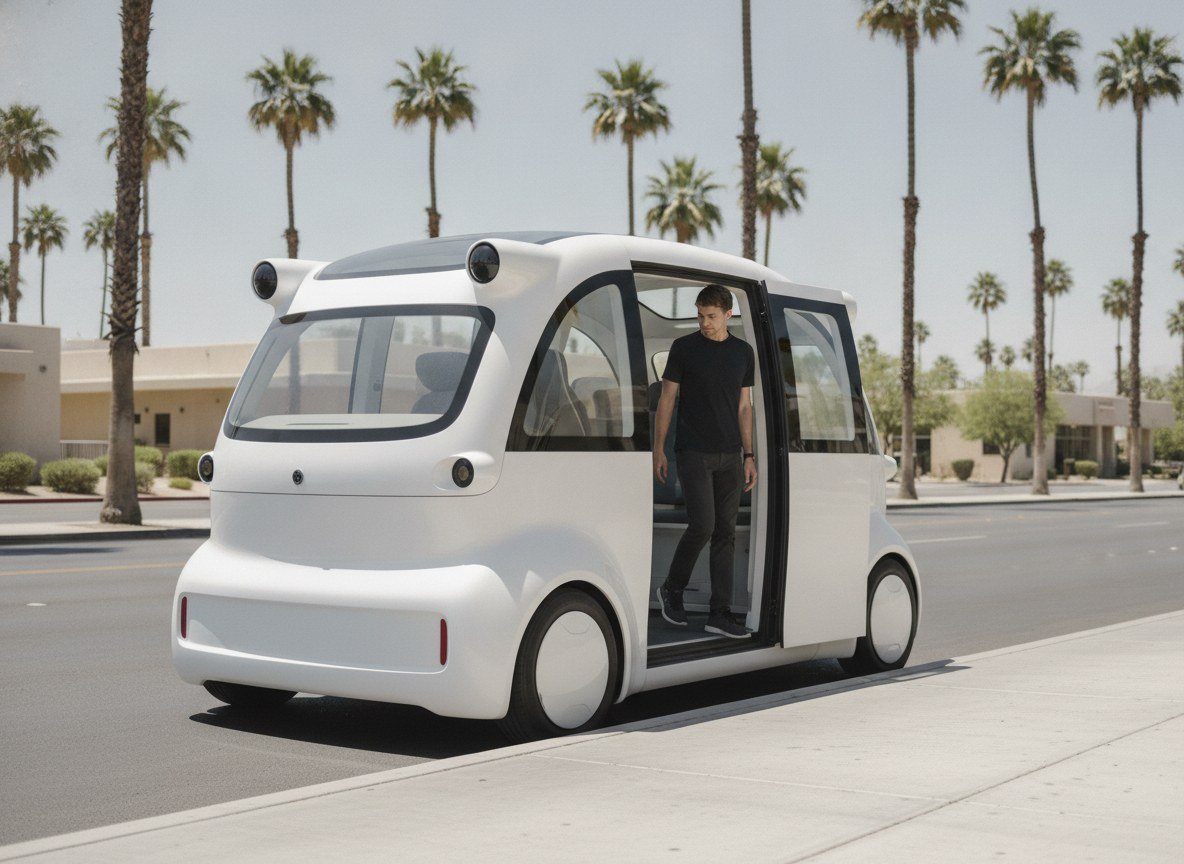 Il·lustració editorial de ACTUALITZACIÓ: Zoox comença avui a cobrar pels seus viatges en robotaxi sense volant ni pedals